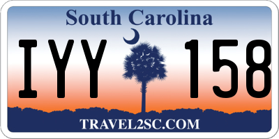SC license plate IYY158