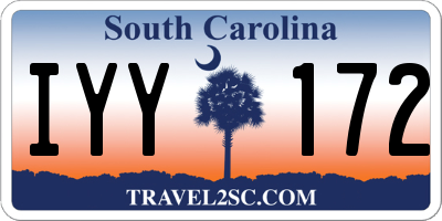 SC license plate IYY172