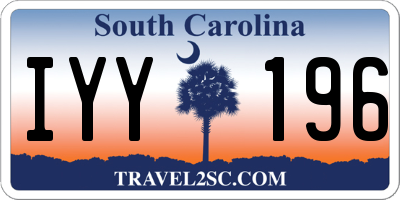 SC license plate IYY196