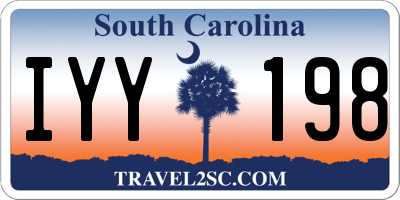 SC license plate IYY198