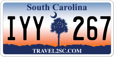SC license plate IYY267