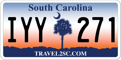 SC license plate IYY271
