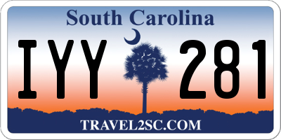 SC license plate IYY281