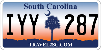 SC license plate IYY287