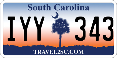 SC license plate IYY343