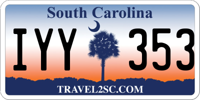 SC license plate IYY353