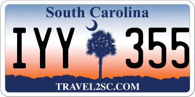SC license plate IYY355