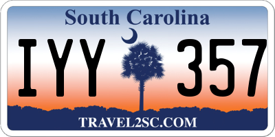 SC license plate IYY357