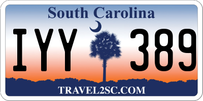 SC license plate IYY389