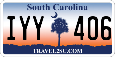 SC license plate IYY406
