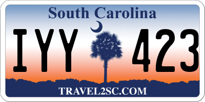 SC license plate IYY423
