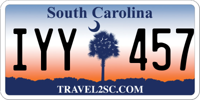SC license plate IYY457