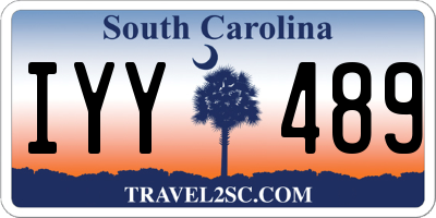 SC license plate IYY489