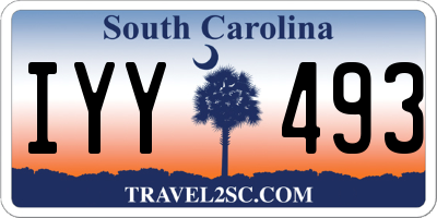 SC license plate IYY493