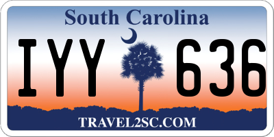 SC license plate IYY636