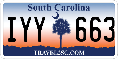 SC license plate IYY663