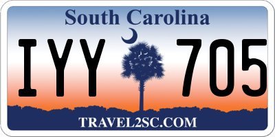SC license plate IYY705