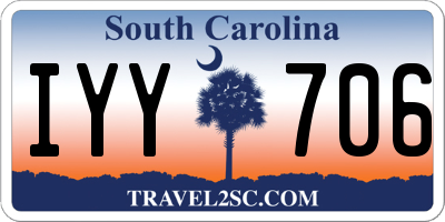SC license plate IYY706