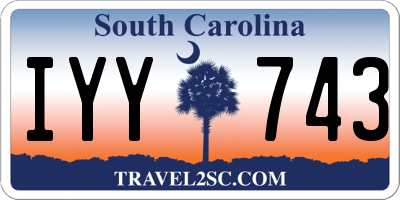 SC license plate IYY743