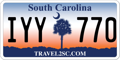 SC license plate IYY770