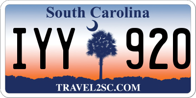 SC license plate IYY920