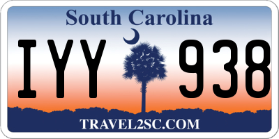 SC license plate IYY938