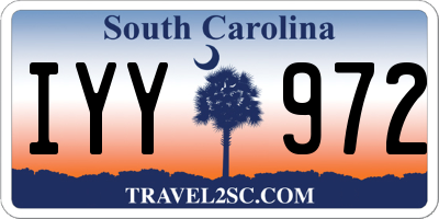 SC license plate IYY972