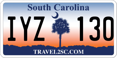 SC license plate IYZ130