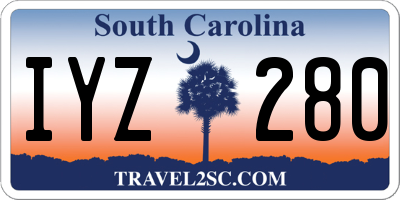 SC license plate IYZ280