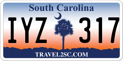 SC license plate IYZ317
