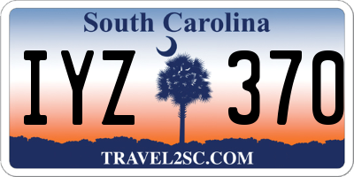 SC license plate IYZ370