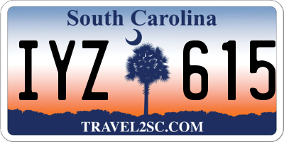 SC license plate IYZ615