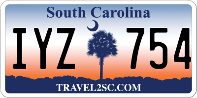 SC license plate IYZ754