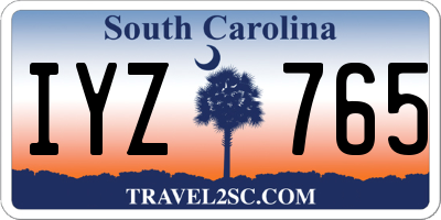 SC license plate IYZ765