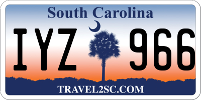 SC license plate IYZ966