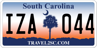SC license plate IZA044