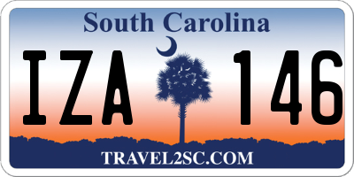 SC license plate IZA146