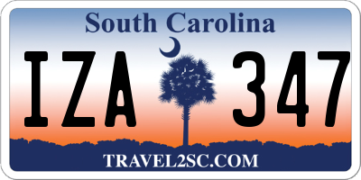 SC license plate IZA347