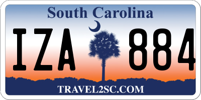 SC license plate IZA884