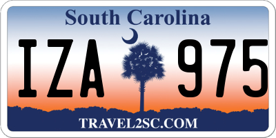 SC license plate IZA975