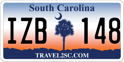 SC license plate IZB148