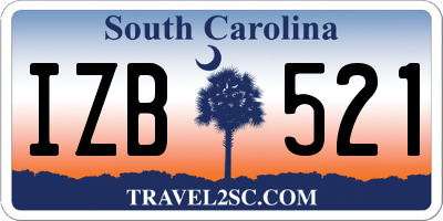 SC license plate IZB521