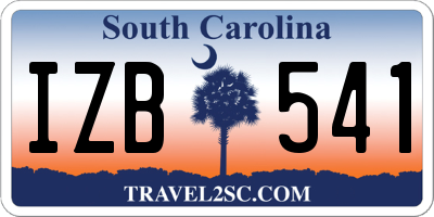 SC license plate IZB541