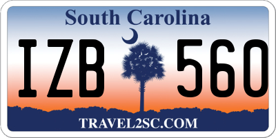 SC license plate IZB560
