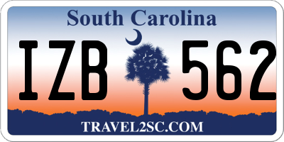 SC license plate IZB562