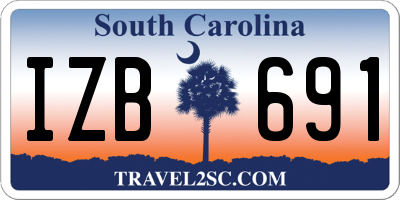 SC license plate IZB691