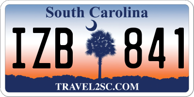 SC license plate IZB841