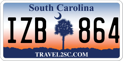SC license plate IZB864