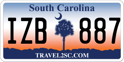 SC license plate IZB887
