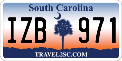 SC license plate IZB971